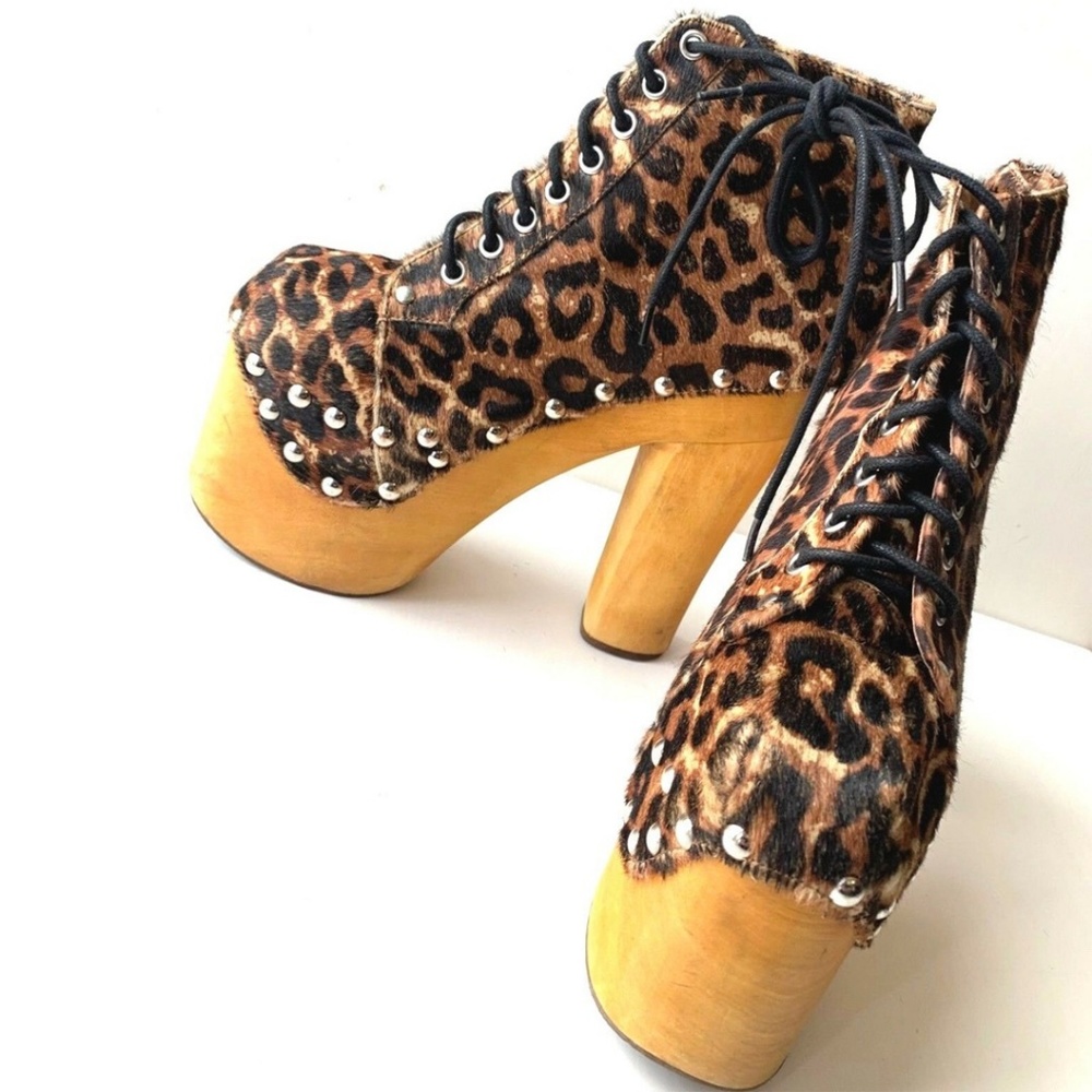 Jeffrey Campbell Lula Leopard Platform Boots